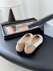 Colestore Chanel Spring-Summer 25P Raphia Ballet Flats in White/Beige - 4