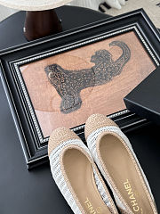 Colestore Chanel Spring-Summer 25P Raphia Ballet Flats in White/Beige - 3