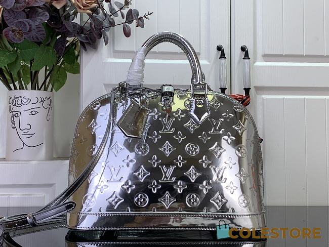 Colestore Louis Vuitton Monogram Miroir Alma GM Hand Bag Silver 32.0 x 24.0 x 15.0 cm - 1