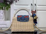 Colestore Louis Vuitton LV x TM Capucines Mini Multicolowhite Rattan 13.6 x 8 x 21cm - 3