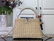 Colestore Louis Vuitton LV x TM Capucines BB Multicolowhite Rattan 27x18x9cm - 1