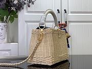 Colestore Louis Vuitton LV x TM Capucines BB Multicolowhite Rattan 27x18x9cm - 5