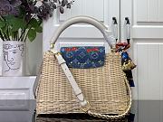 Colestore Louis Vuitton LV x TM Capucines BB Multicolowhite Rattan 27x18x9cm - 4