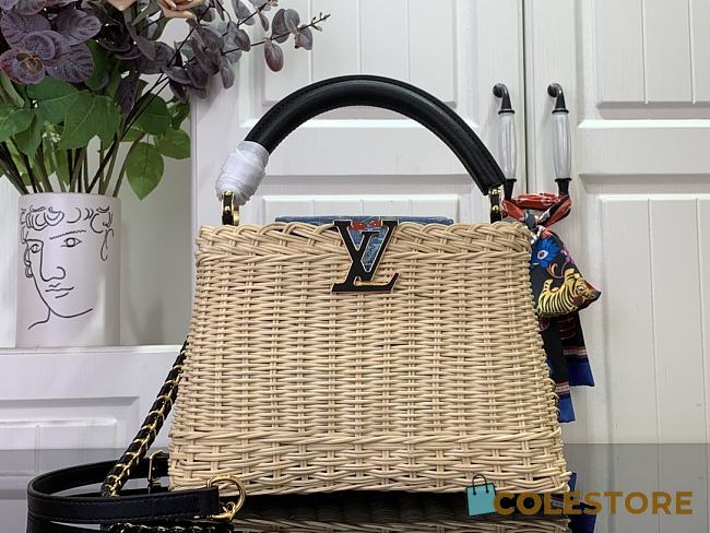 Colestore Louis Vuitton LV x TM Capucines BB Multicoloblack Rattan 27x18x9cm - 1