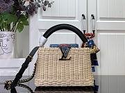 Colestore Louis Vuitton LV x TM Capucines Mini Multicoloblack Rattan 13.6 x 8 x 21cm - 1