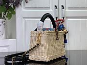 Colestore Louis Vuitton LV x TM Capucines Mini Multicoloblack Rattan 13.6 x 8 x 21cm - 6