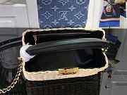 Colestore Louis Vuitton LV x TM Capucines Mini Multicoloblack Rattan 13.6 x 8 x 21cm - 4