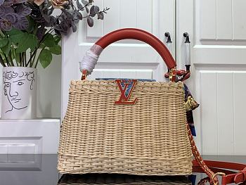 Colestore Louis Vuitton LV x TM Capucines BB Multicolored Rattan 27x18x9cm
