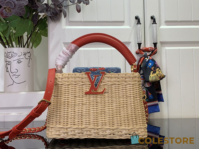 Colestore Louis Vuitton LV x TM Capucines Mini Multicolored Rattan 13.6 x 8 x 21cm - 1