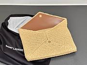 Colestore YSL Saint Laurent Cassandre Large Envelope Pouch in Raffia 29.5×18×4.5cm - 5