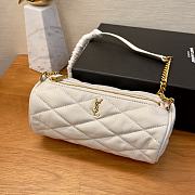 Colestore YSL Saint Laurent Mini Sade Tube Bag White Leather 20x10x10cm - 1