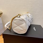 Colestore YSL Saint Laurent Mini Sade Tube Bag White Leather 20x10x10cm - 5