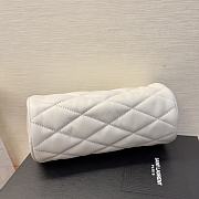 Colestore YSL Saint Laurent Mini Sade Tube Bag White Leather 20x10x10cm - 3