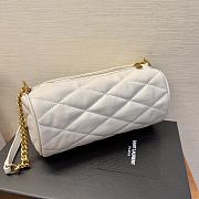 Colestore YSL Saint Laurent Mini Sade Tube Bag White Leather 20x10x10cm - 2