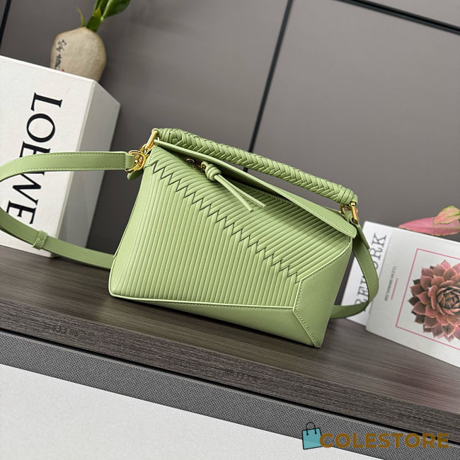 Colestore Loewe Small Puzzle Bag in Calfskin Green 24x10.5x16cm - 1