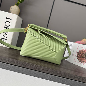Colestore Loewe Small Puzzle Bag in Calfskin Green 24x10.5x16cm