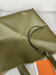 Colestore Loewe Puzzle Fold Tote Shiny Calfskin 'Dark Green' 42x41x18cm - 6