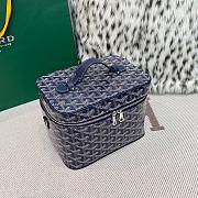 Colestore Goyard Goyardine Muse Vanity Case Navy 15x20x14cm - 3