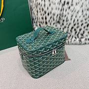 Colestore Goyard Goyardine Muse Vanity Case Green 15x20x14cm - 2