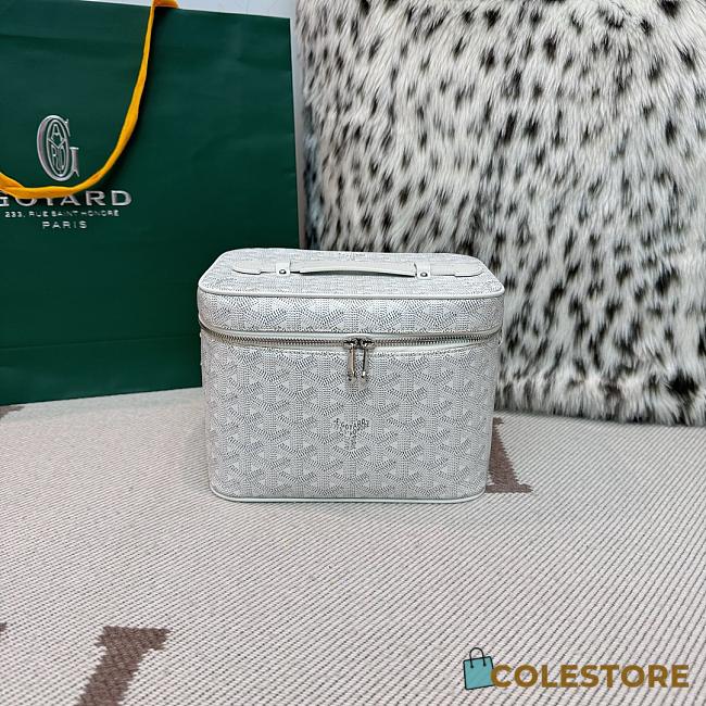 Colestore Goyard Goyardine Muse Vanity Case White 15x20x14cm - 1