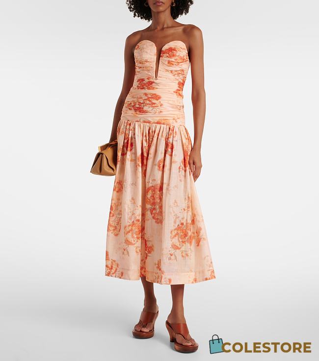 Colestore Zimmermann Cascadian Strapless Midi Dress - 1