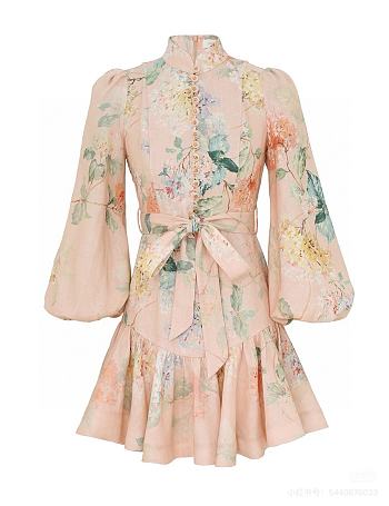 Colestore Zimmermann Illuminate Peplum Mini Dress
