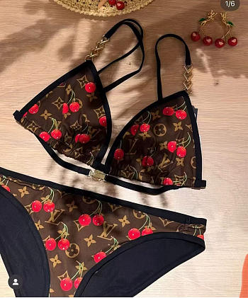 Colestore Louis Vuitton LV x TM Cherry Bikini Brown