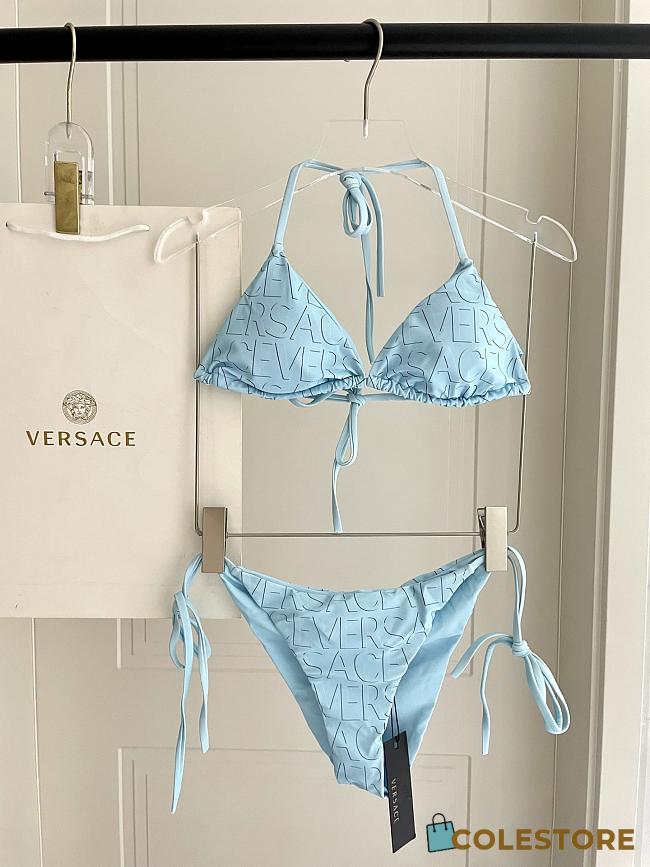 Colestore Versace Baroque Light Blue Bikini  - 1