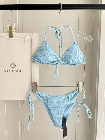 Colestore Versace Baroque Light Blue Bikini 