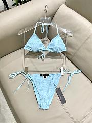 Colestore Versace Baroque Light Blue Bikini  - 5