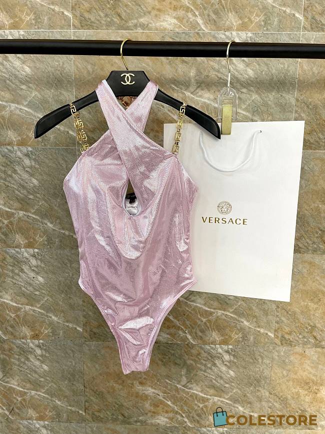 Colestore Versace One Piece Swimsuit/Bikini Pink - 1