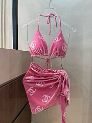 Colestore Chanel Bubblegum Pink Velour bikini - 1