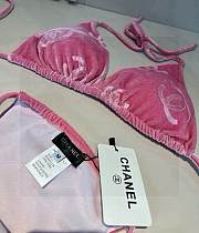 Colestore Chanel Bubblegum Pink Velour bikini - 6
