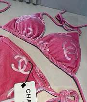 Colestore Chanel Bubblegum Pink Velour bikini - 5
