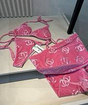 Colestore Chanel Bubblegum Pink Velour bikini - 4