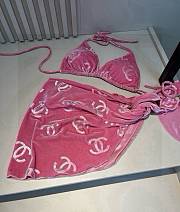Colestore Chanel Bubblegum Pink Velour bikini - 2