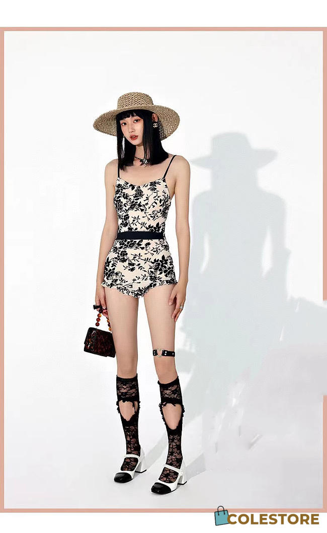 Colestore Chanel Floral One-Piece Swimsuit/Bikini - 1