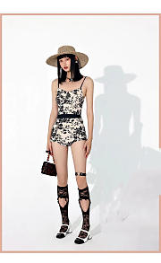 Colestore Chanel Floral One-Piece Swimsuit/Bikini - 1