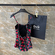 Colestore Dolce & Gabbana Cherry-Print Swimsuit in Black - 5