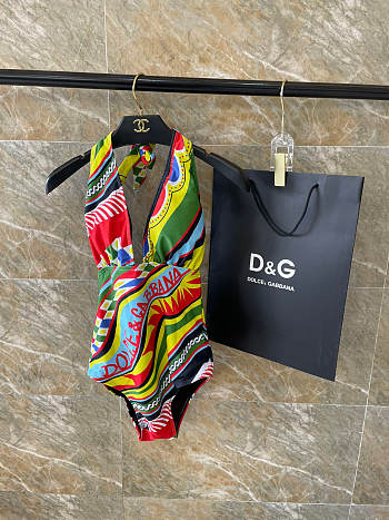 Colestore Dolce & Gabbana Carretto-Print Swimsuit