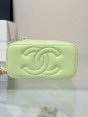 Colestore Chanel Lambskin Quilted Pearl Crush Vanity Light Green 17x9.5x8cm - 6
