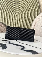 Colestore Chanel Black Leather Chevron Clutch 30x12x6cm - 3
