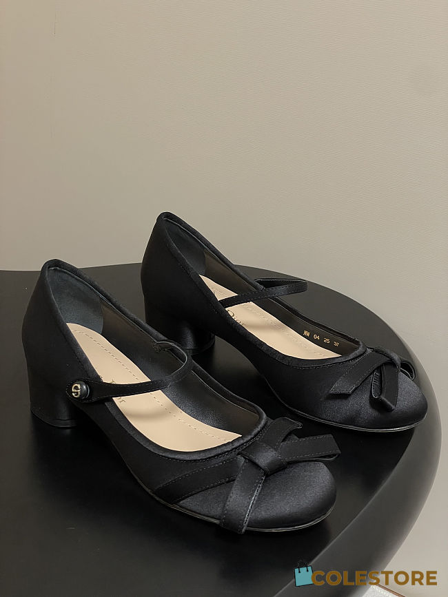 Colestore Dior Lovely-D Pump Black Satin - 1