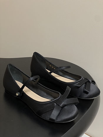 Colestore Dior Lovely-D Pump Black Satin Flap