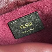 Colestore Fendi Mamma Baguette Medium Leather Burgundy 16x13x10cm - 3
