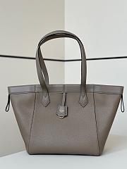Colestore Fendi Origami Medium Shoulder Bag Brown Grey Leather 27x15x27cm - 1