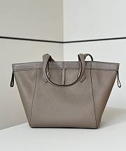 Colestore Fendi Origami Medium Shoulder Bag Brown Grey Leather 27x15x27cm - 5