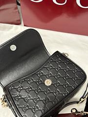 Colestore Gucci GG Matelassé Mini Bag in Black Leather 20.5x13x7cm - 6