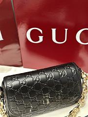 Colestore Gucci GG Matelassé Mini Bag in Black Leather 20.5x13x7cm - 3
