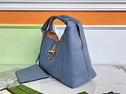 Colestore Gucci Softbit Top Handle Bag in Dusty Blue Leather 46×26×16cm - 4